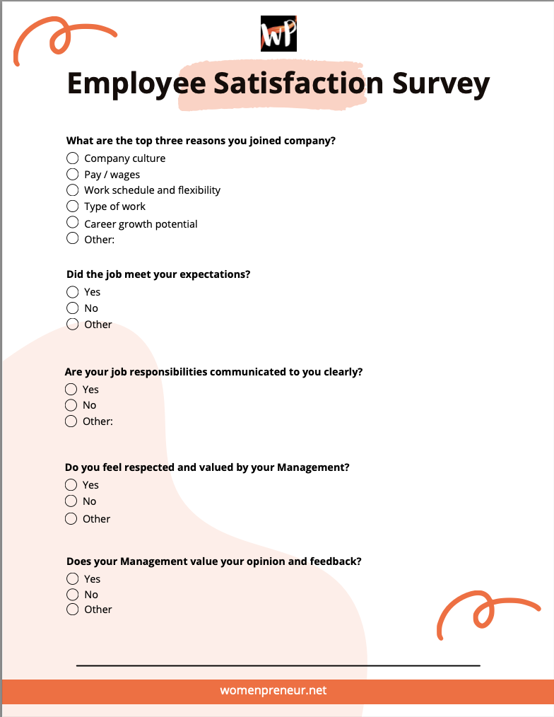 Employee Satisfaction Survey Template