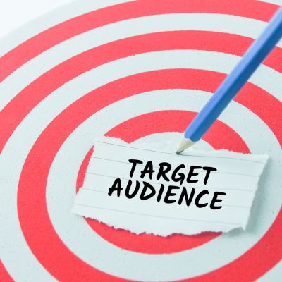 Image showing concentric circles with bulls eye text of Target Audience