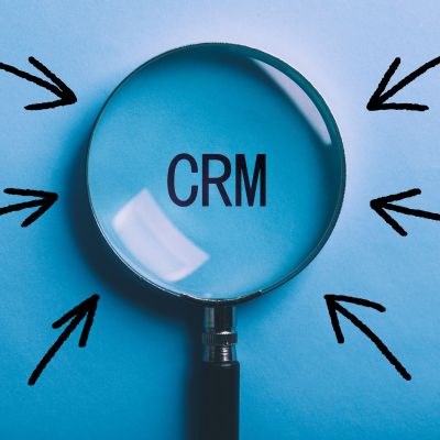 Image showing magnifying glass with text CRM written in it